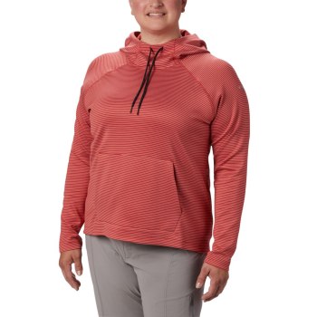 Columbia Hoodie Dames, Bryce Canyon Plus Size Rood Strepen, 24GZWJKQR